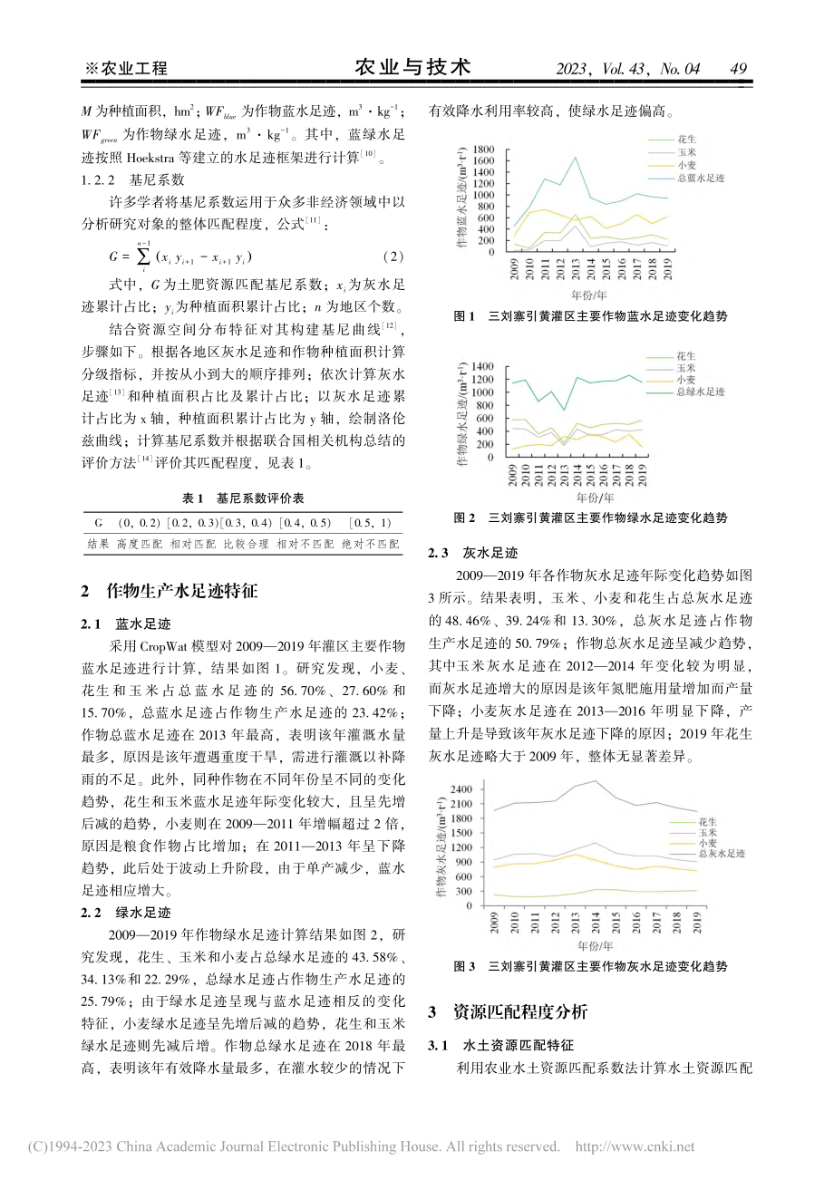 基于水足迹的引黄灌区水土肥资源匹配程度研究_王思雨.pdf_第2页