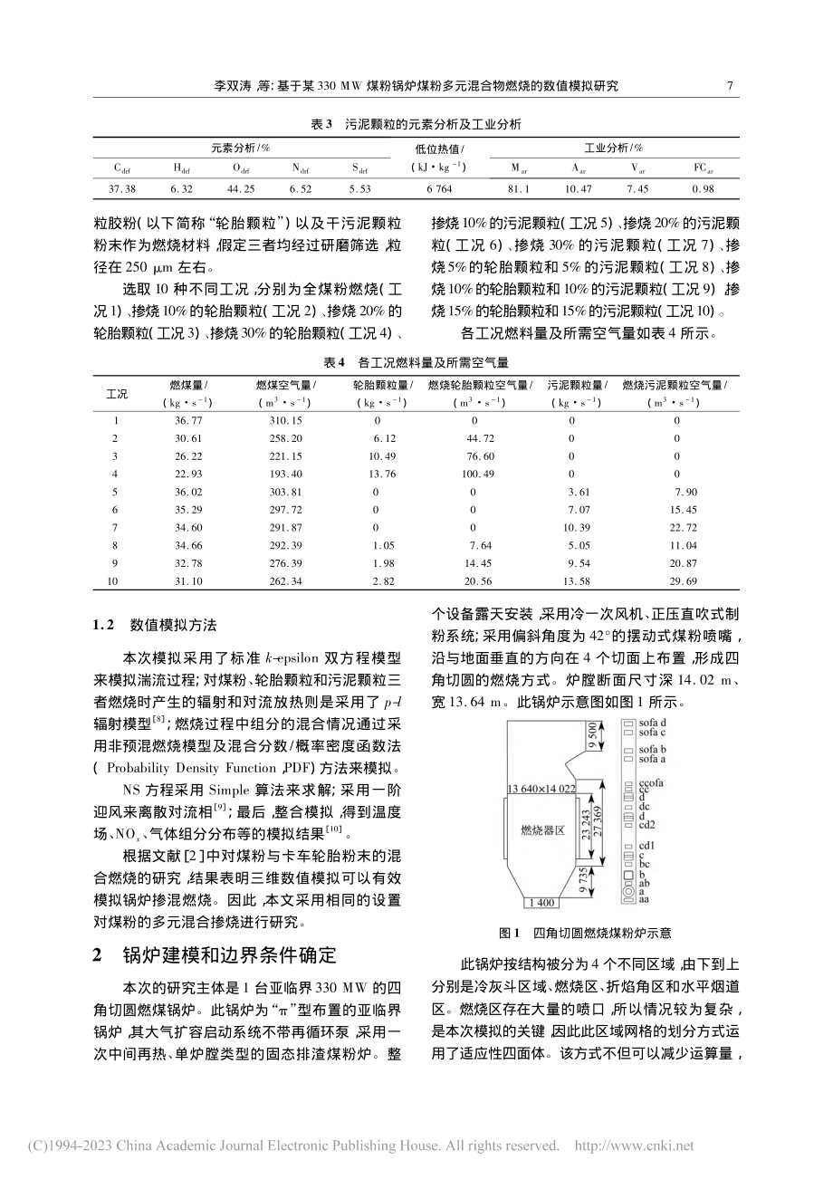 基于某330_MW煤粉锅炉...元混合物燃烧的数值模拟研究_李双涛.pdf_第3页