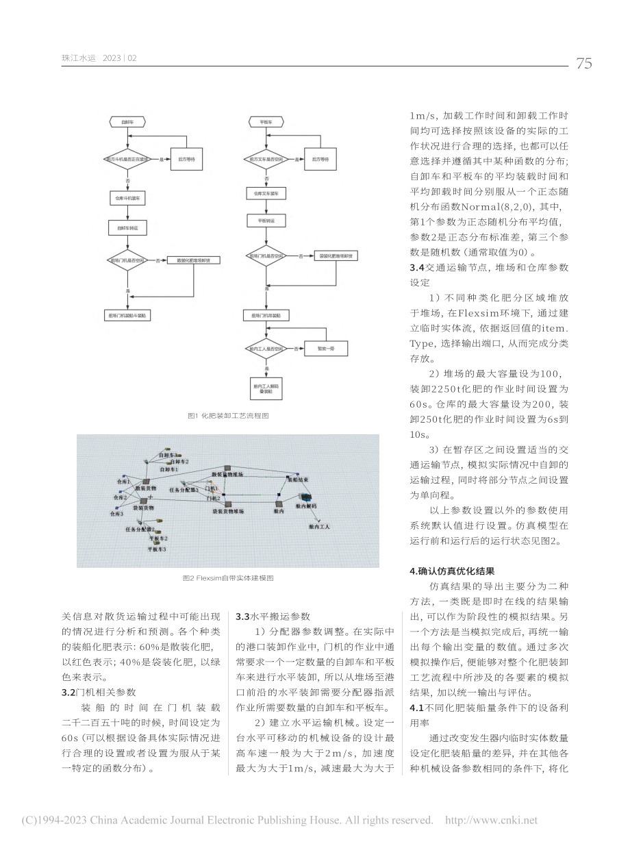 基于Flexsim的湛江港化肥装卸工艺流程研究_邵薪润.pdf_第3页