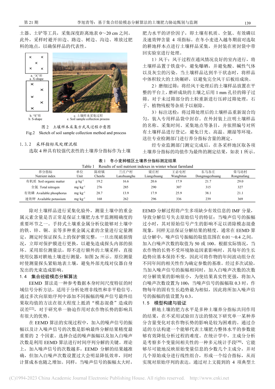 基于集合经验模态分解算法的土壤肥力胁迫甄别与监测_李旭青.pdf_第3页