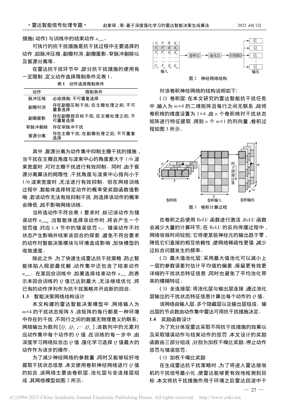 基于深度强化学习的雷达智能决策生成算法_赵家琛.pdf_第3页