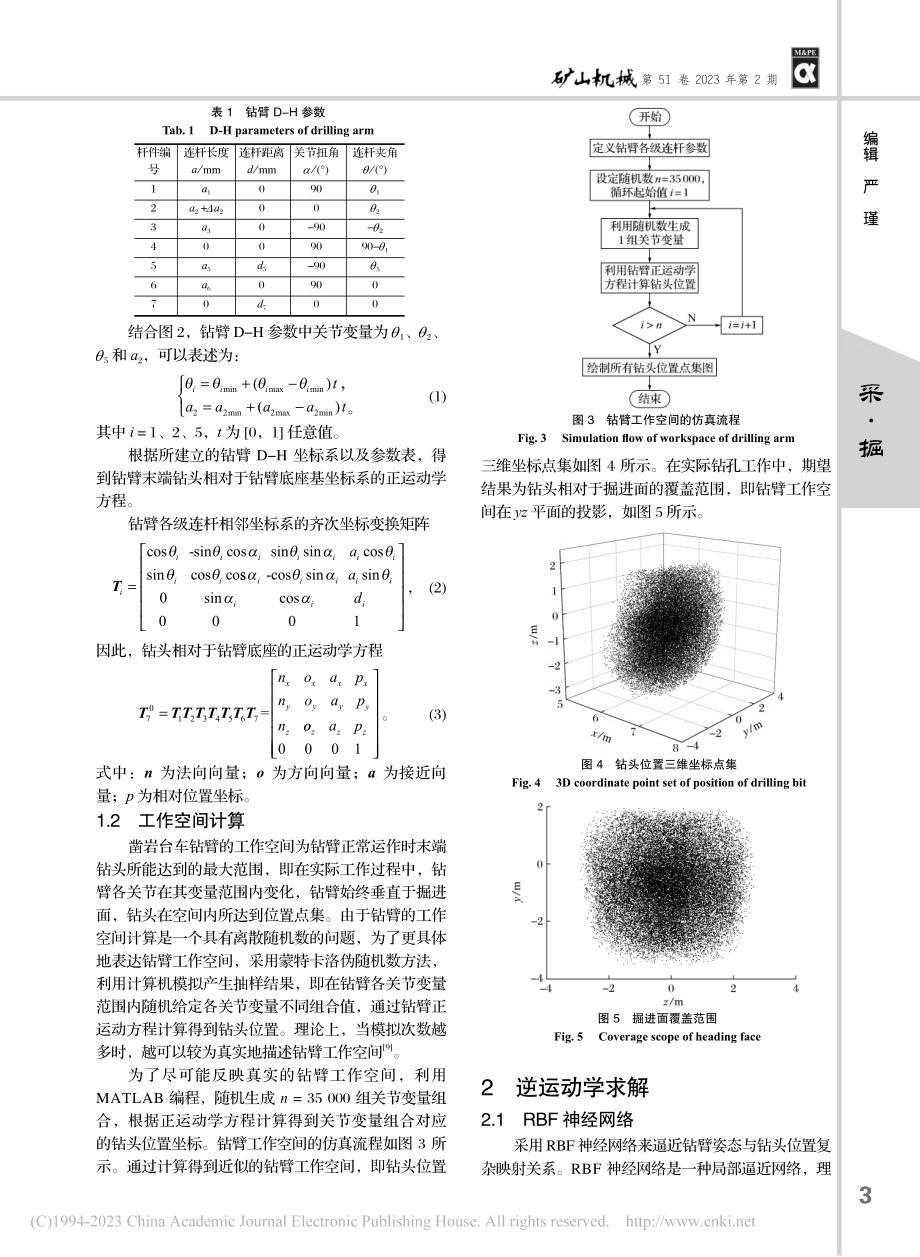 基于RBF神经网络凿岩台车钻臂逆解分析_姜天优.pdf_第3页