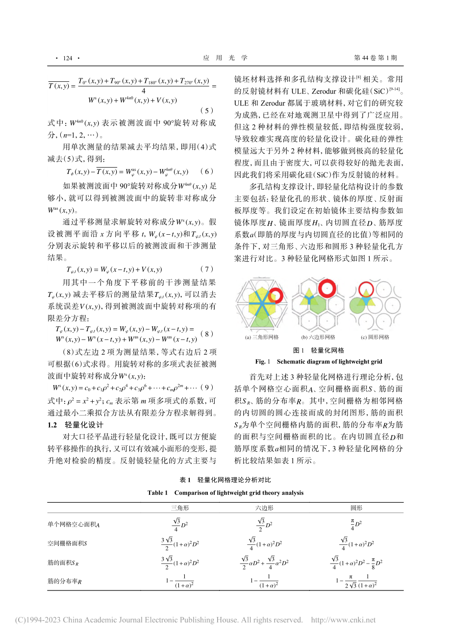 基于轻量化校准反射镜的旋转平移干涉绝对检验技术_第五蔻蔻.pdf_第3页