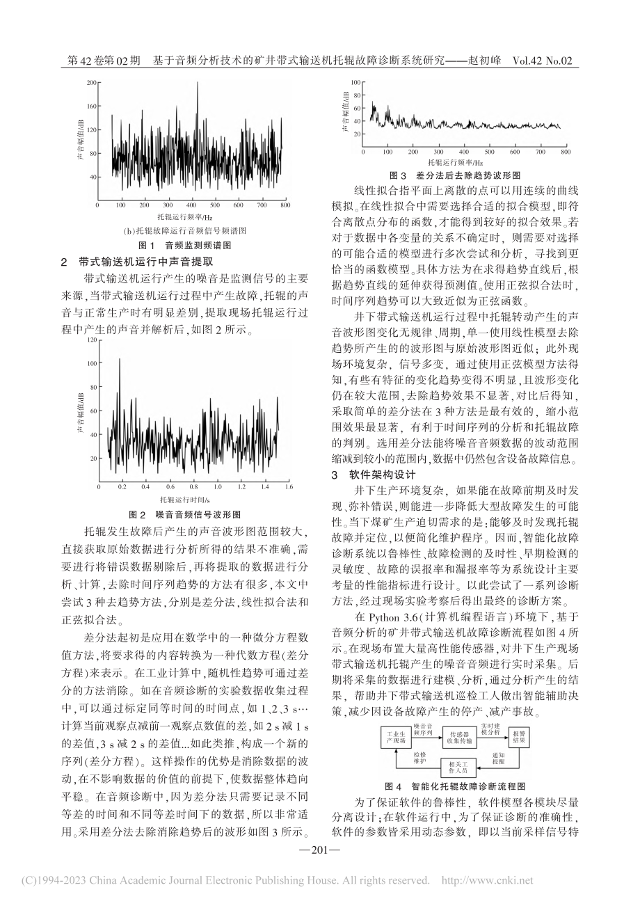 基于音频分析技术的矿井带式输送机托辊故障诊断系统研究_赵初峰.pdf_第2页