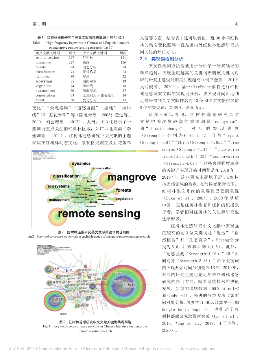 基于知识图谱的1985-2...年红树林遥感研究可视化分析_刘凯.pdf_第3页