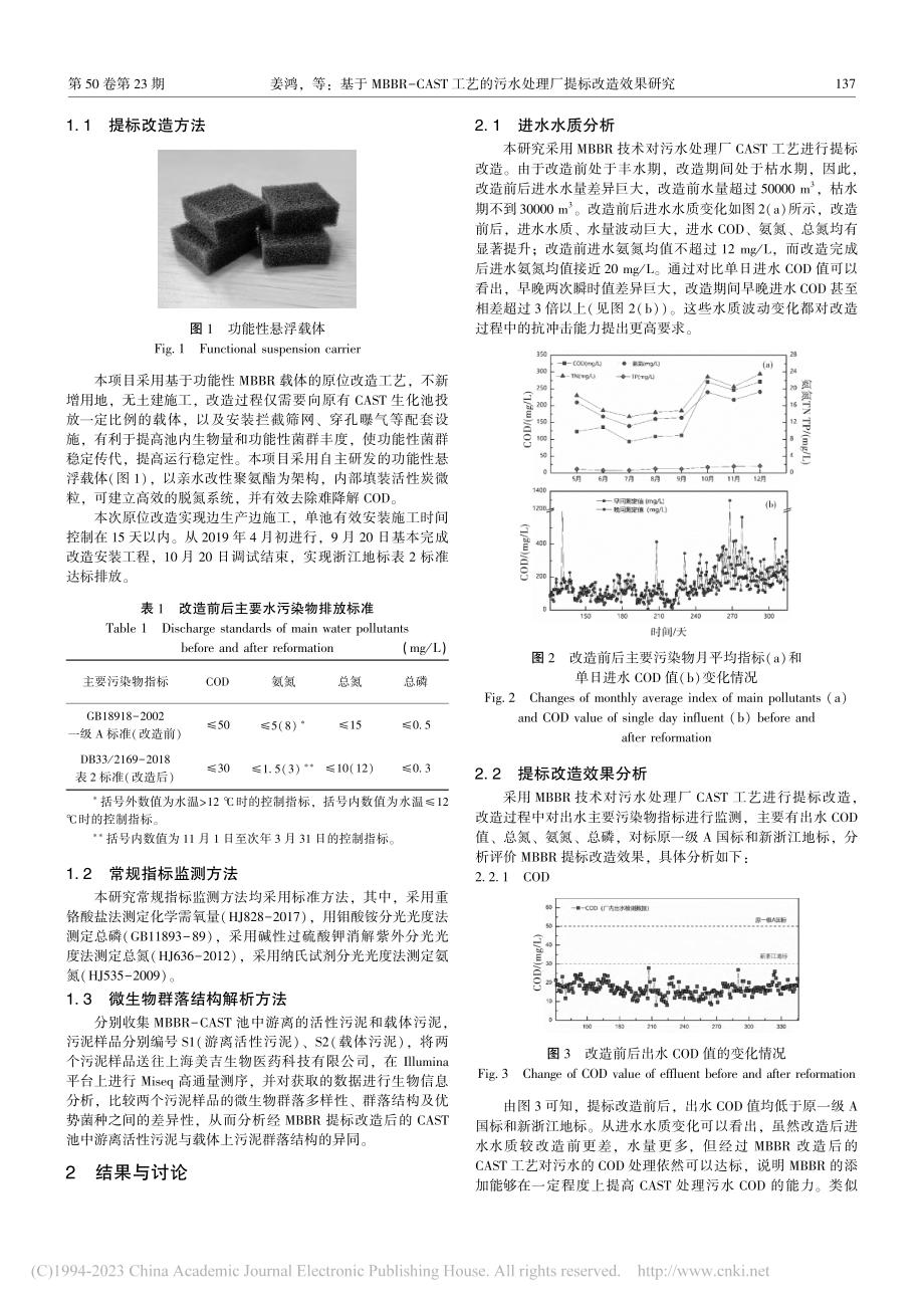 基于MBBR-CAST工艺...污水处理厂提标改造效果研究_姜鸿.pdf_第2页