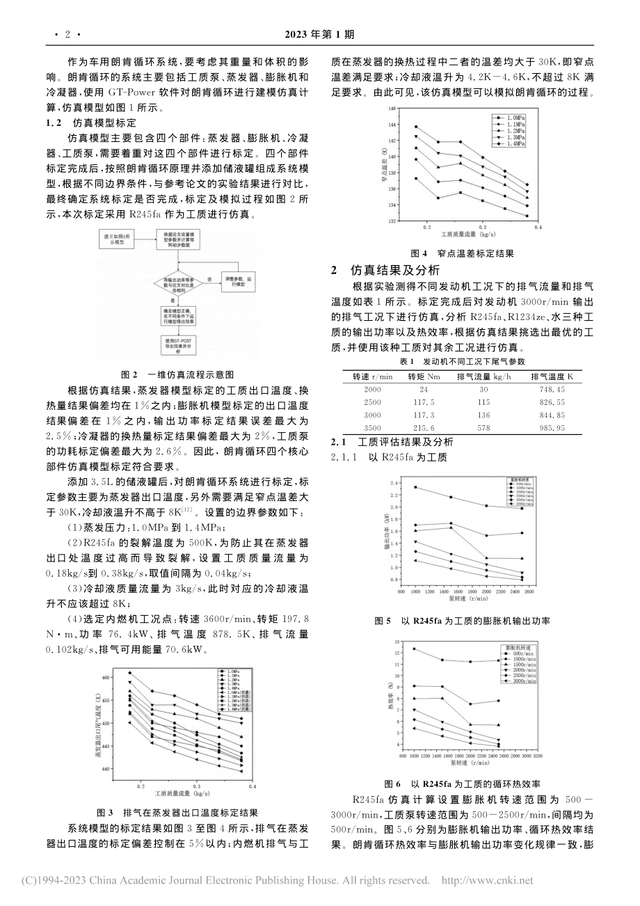 基于朗肯循环的发动机余热回收系统数值模拟_吕宇航.pdf_第2页