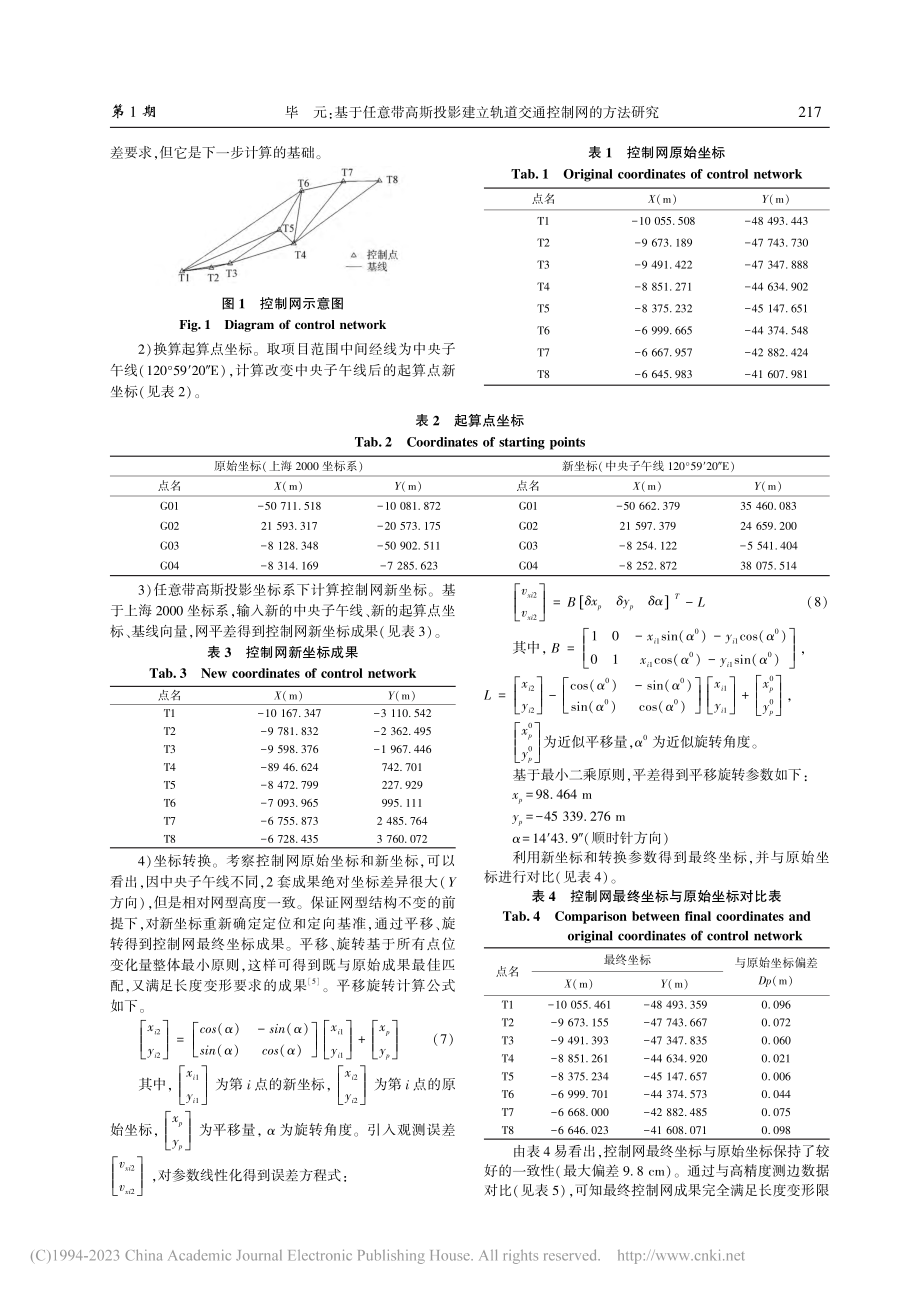 基于任意带高斯投影建立轨道交通控制网的方法研究_毕元.pdf_第3页