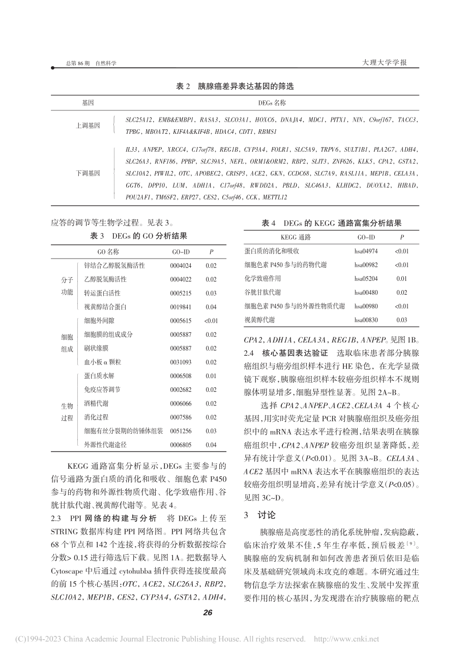 基于生物信息学分析筛选胰腺癌差异表达基因_李威倩.pdf_第3页