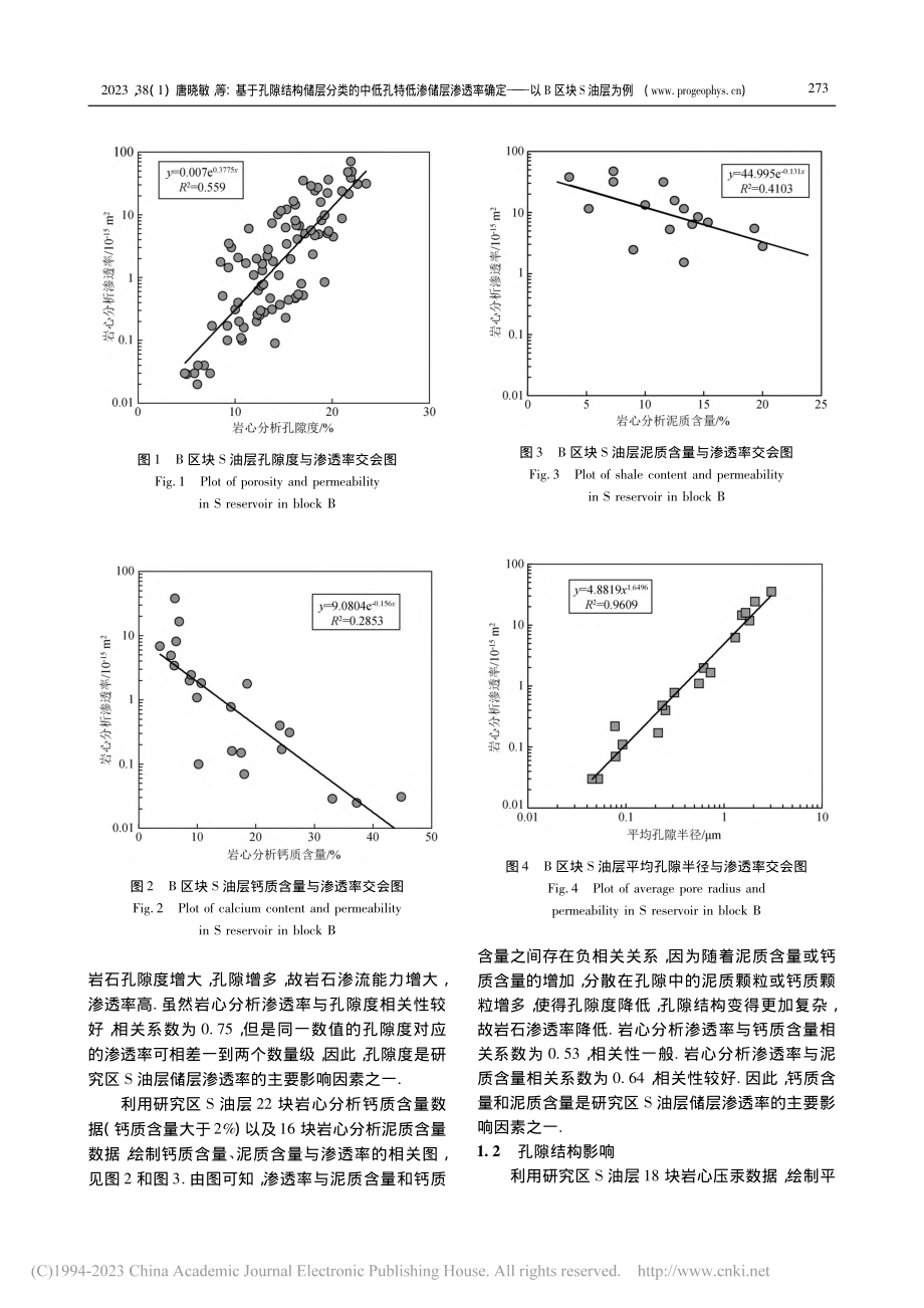 基于孔隙结构储层分类的中低...确定——以B区块S油层为例_唐晓敏.pdf_第3页