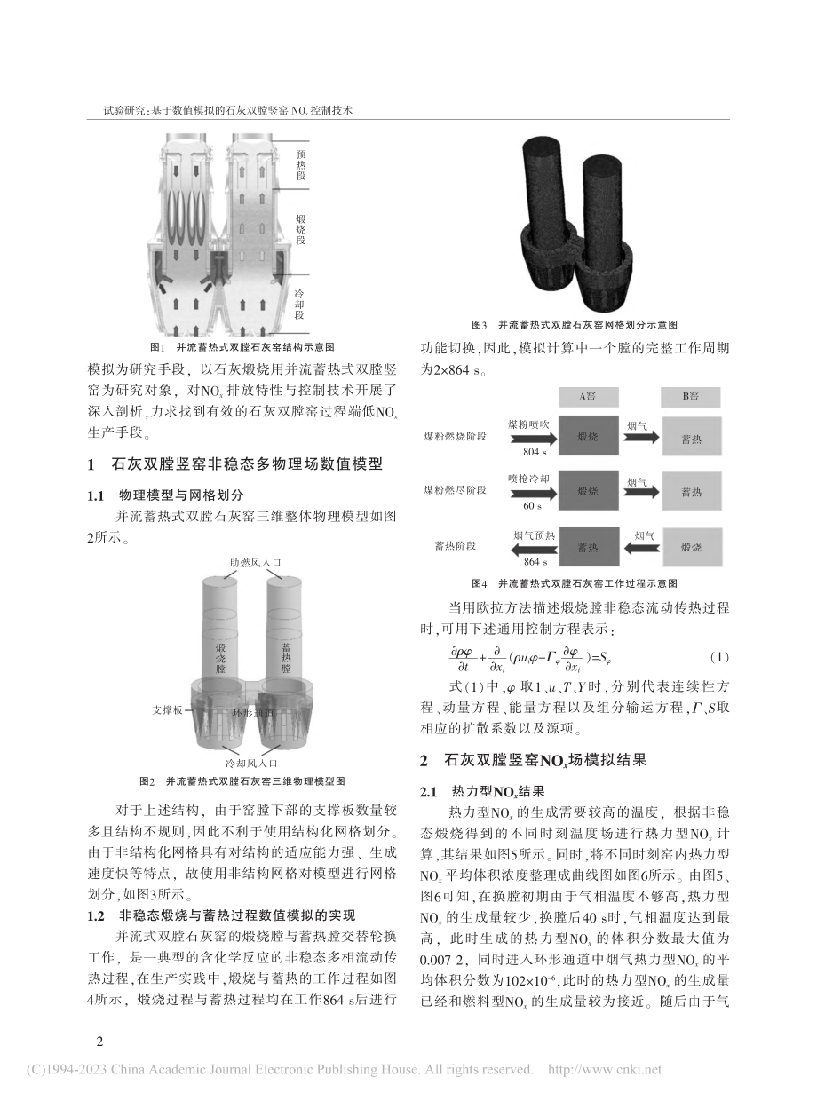 基于数值模拟的石灰双膛竖窑NO_x控制技术_周浩宇.pdf_第2页