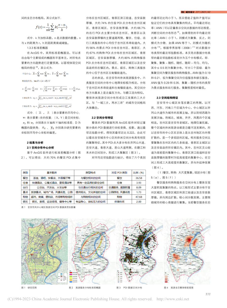 基于POI的吉安市中心城区旅游空间格局研究_黄雨泽.pdf_第2页