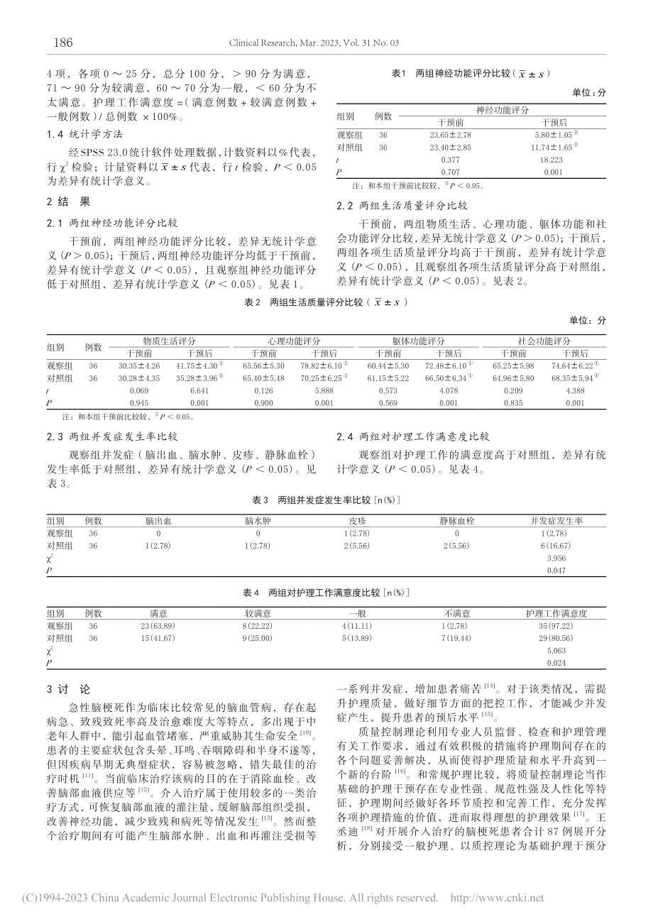 基于质量控制理论的护理干预...脑梗死介入治疗中的应用研究_郝晓静.pdf_第3页