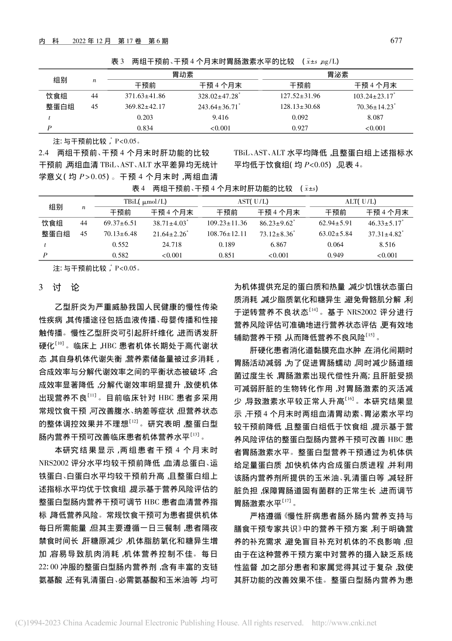 基于营养风险评估的整蛋白型...胃肠激素水平和肝功能的影响_王方.pdf_第3页