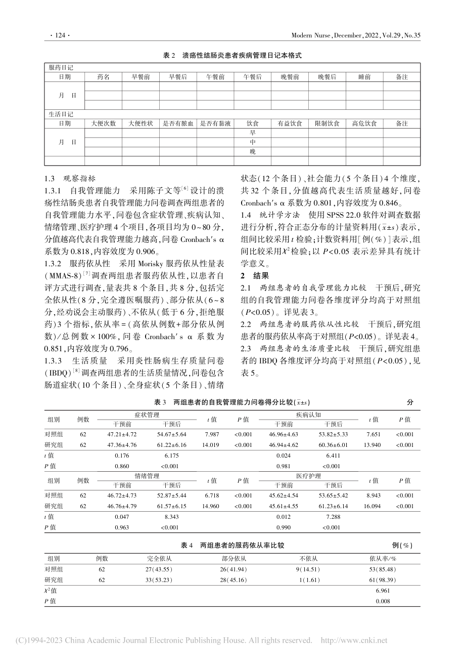 基于知信行理论的健康教育联...在溃疡性结肠炎患者中的应用_黄翔.pdf_第3页