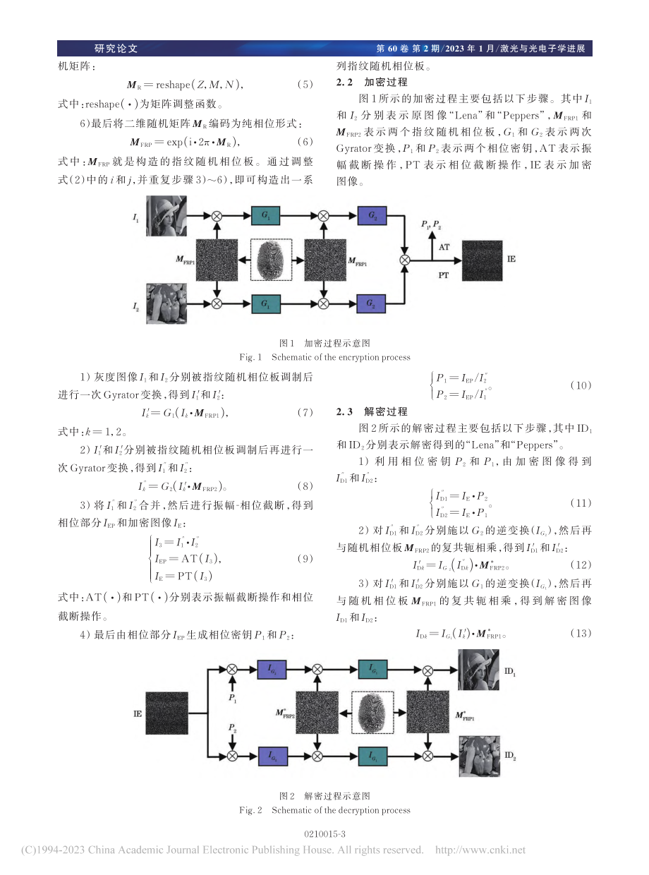 基于指纹密钥的光学双图像加密_李天论.pdf_第3页