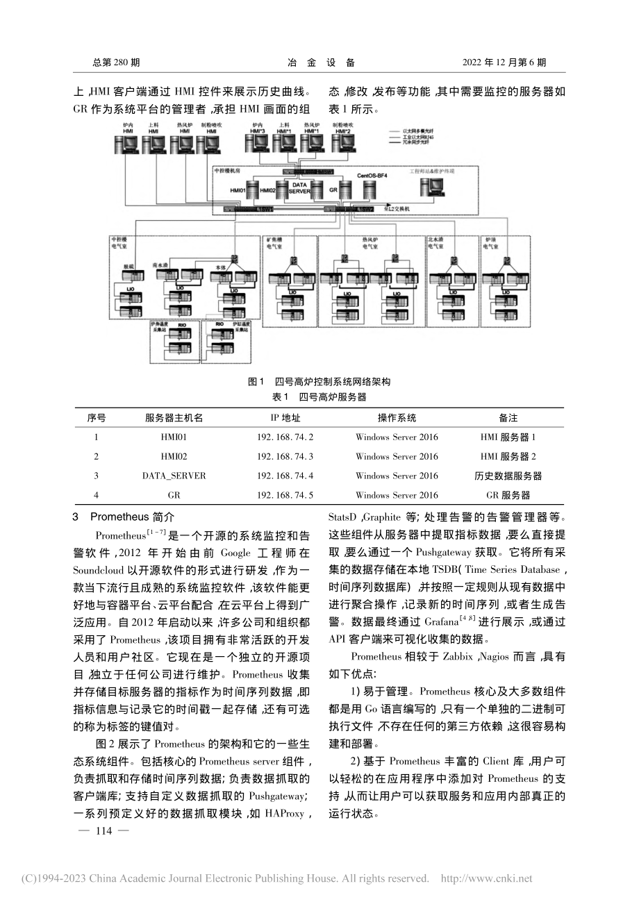 基于Prometheus的高炉控制系统服务器监控_吴建明.pdf_第2页