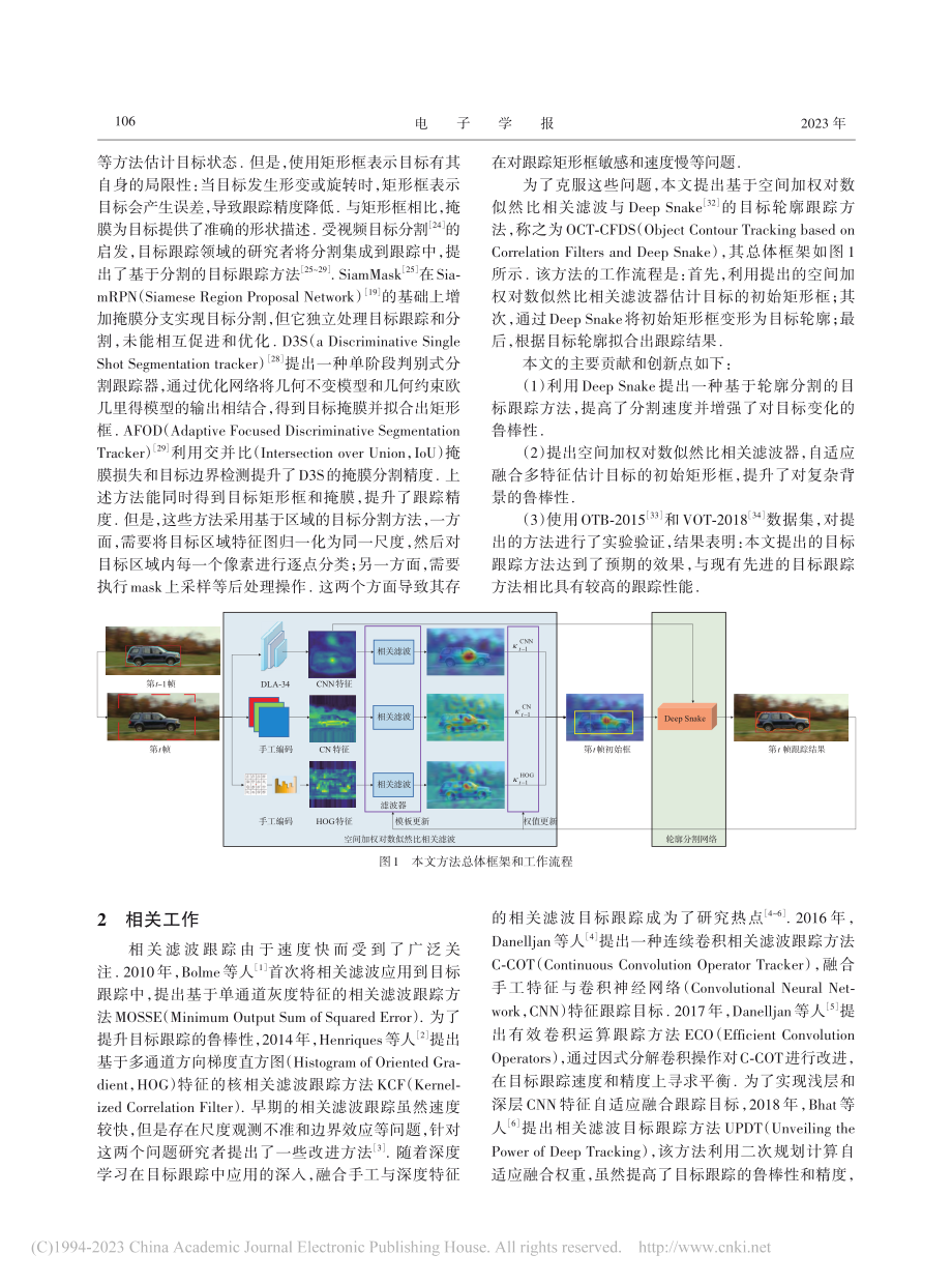 基于空间加权对数似然比相关..._Snake的目标轮廓跟踪_李豪.pdf_第2页