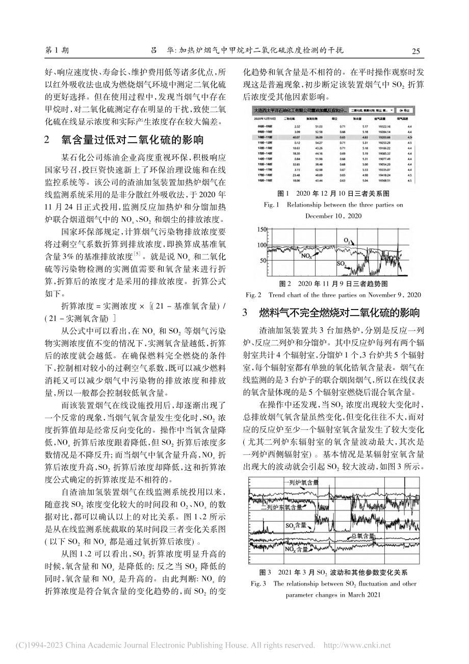 加热炉烟气中甲烷对二氧化硫浓度检测的干扰_吕华.pdf_第2页