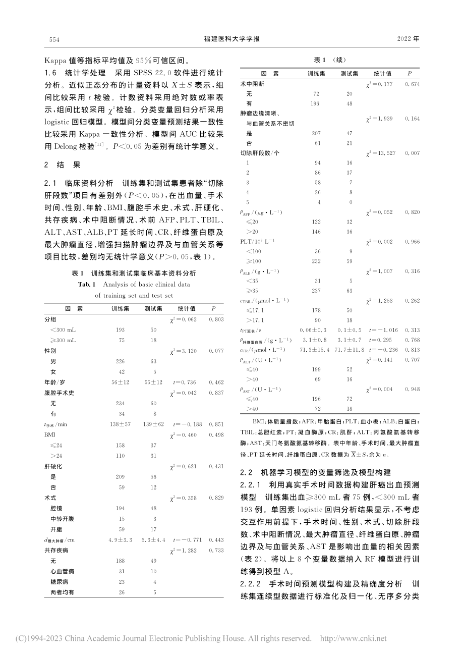 基于机器学习和术前资料构建肝癌切除术中出血预测模型_郑咏坤.pdf_第3页