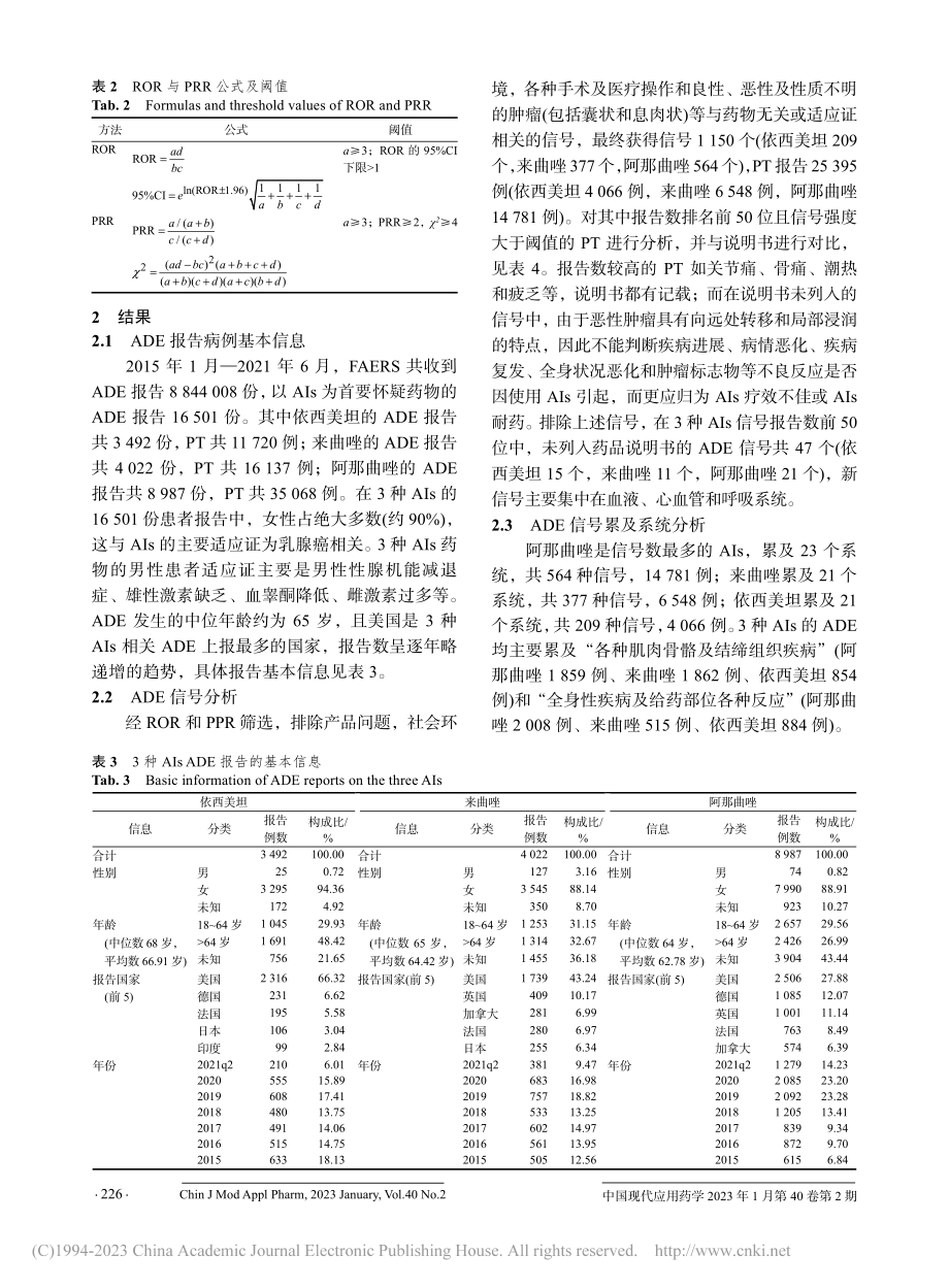 基于FAERS数据库的芳香...抑制剂不良事件信号挖掘研究_张琪琳.pdf_第3页