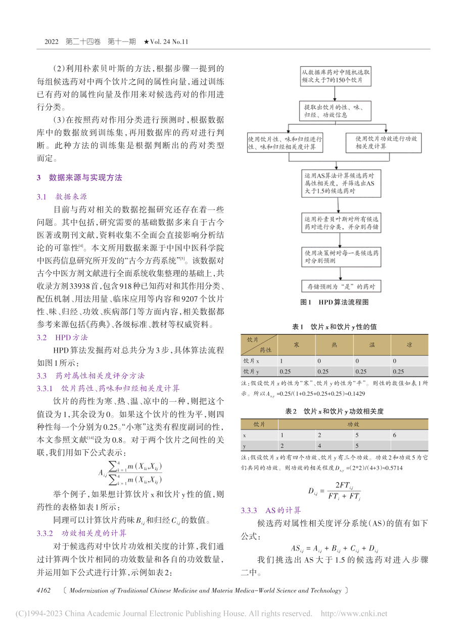 基于HPD算法的中药药对挖掘方法_薛琪.pdf_第3页