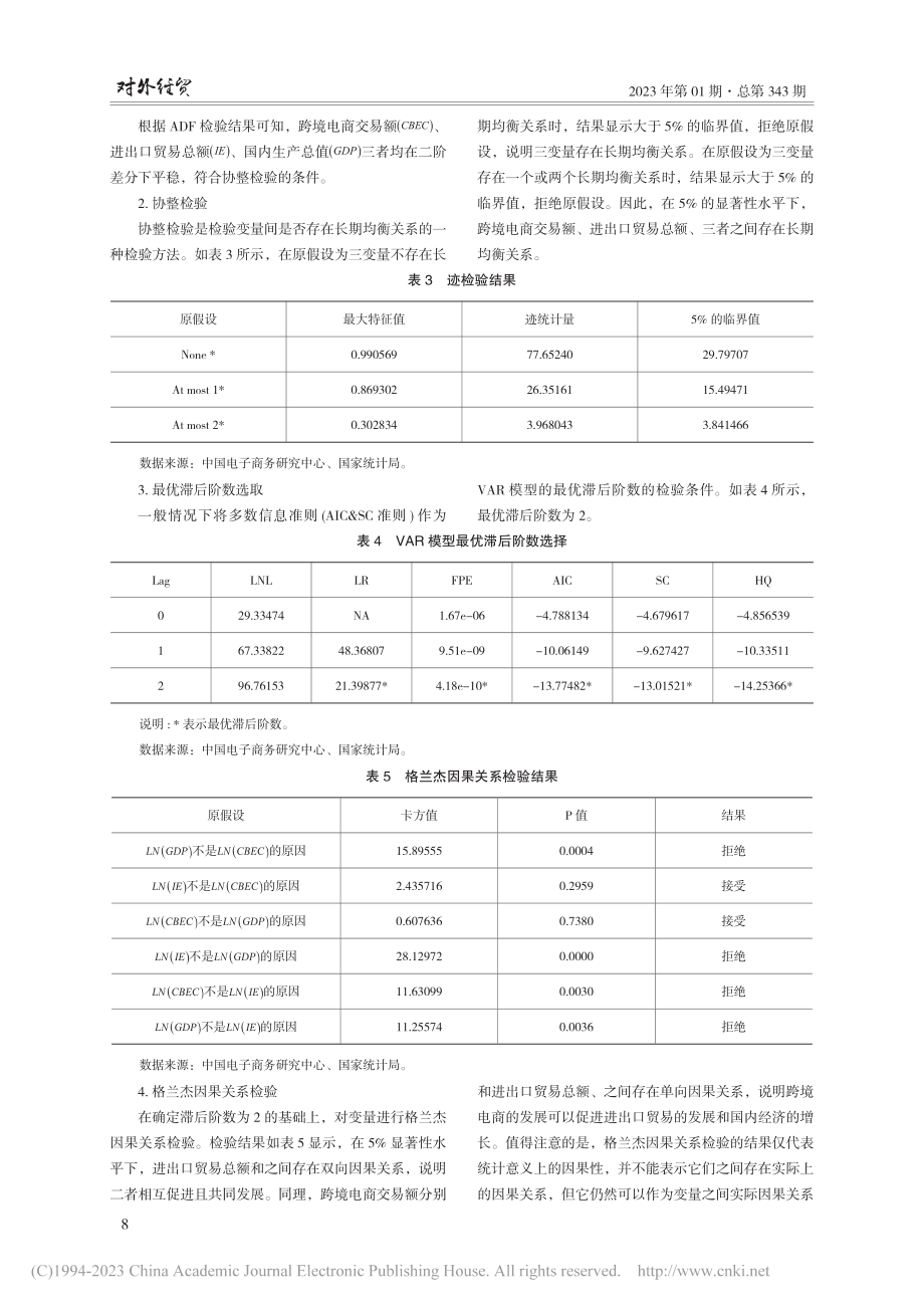 基于VAR模型的跨境电商、对外贸易与经济增长关系研究_王晓涵.pdf_第3页