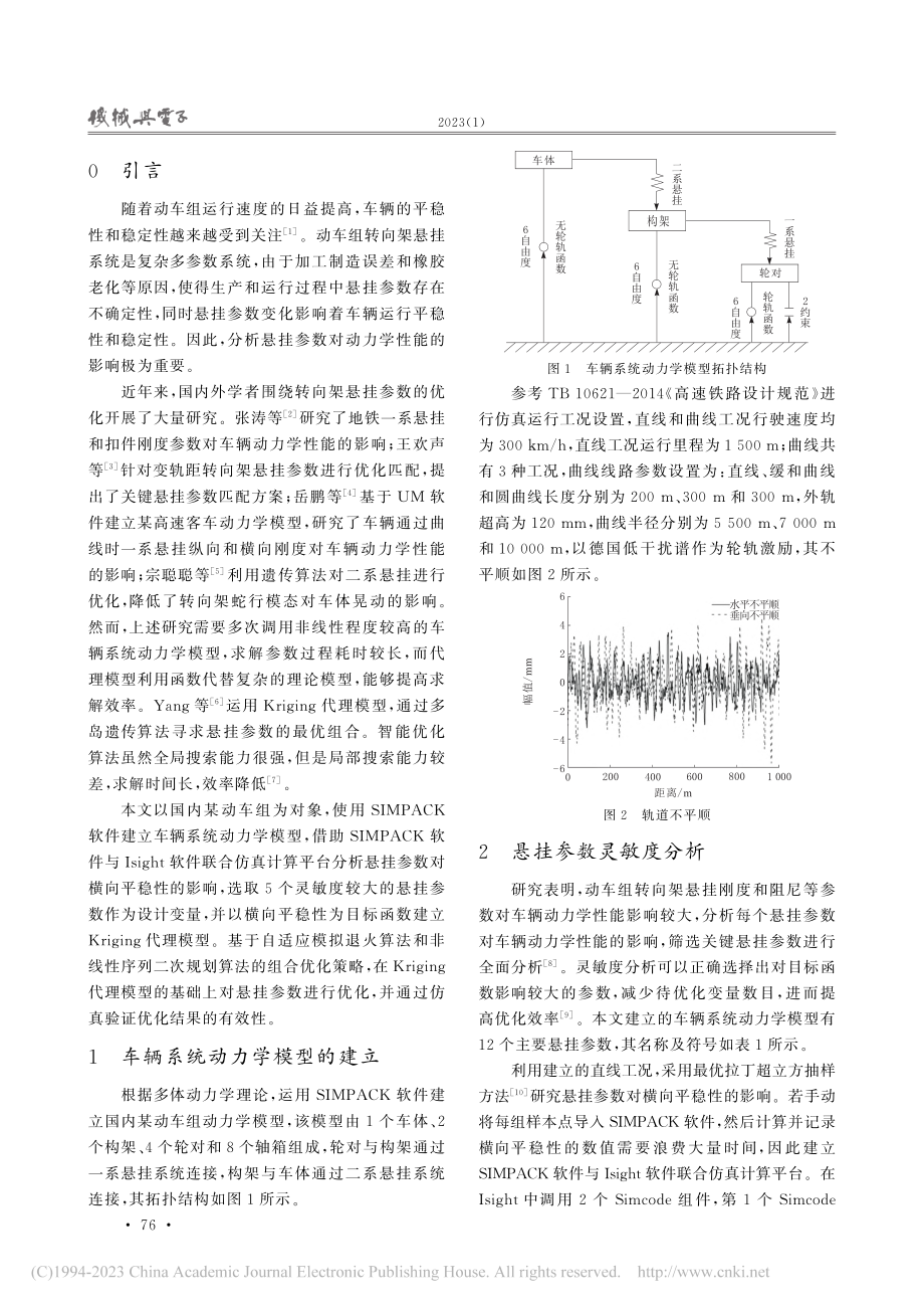 基于组合优化策略的动车组悬挂参数优化设计_张昕磊.pdf_第2页