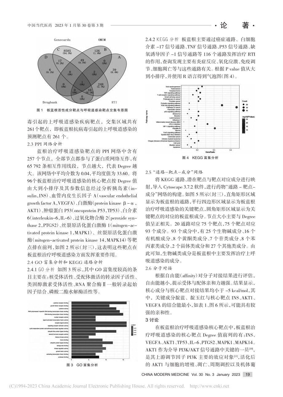 基于网络药理学探讨板蓝根抗呼吸道感染的相关机制_王法琴.pdf_第3页