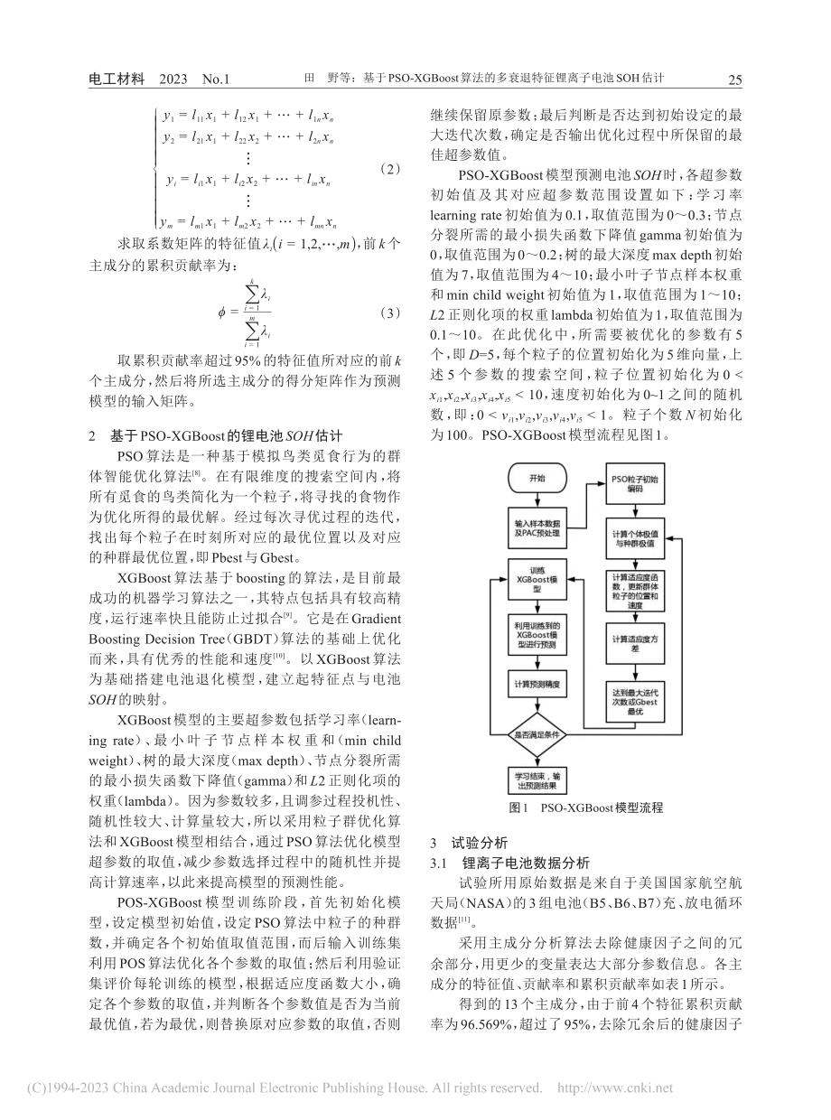 基于PSO-XGBoost...退特征锂离子电池SOH估计_田野.pdf_第3页