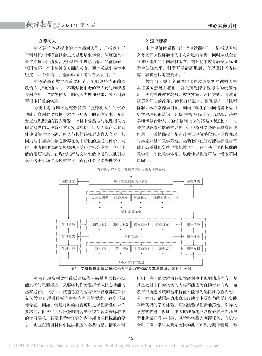 基于中考评价体系的地理考试命题实施路径_陈诗吉.pdf_第2页