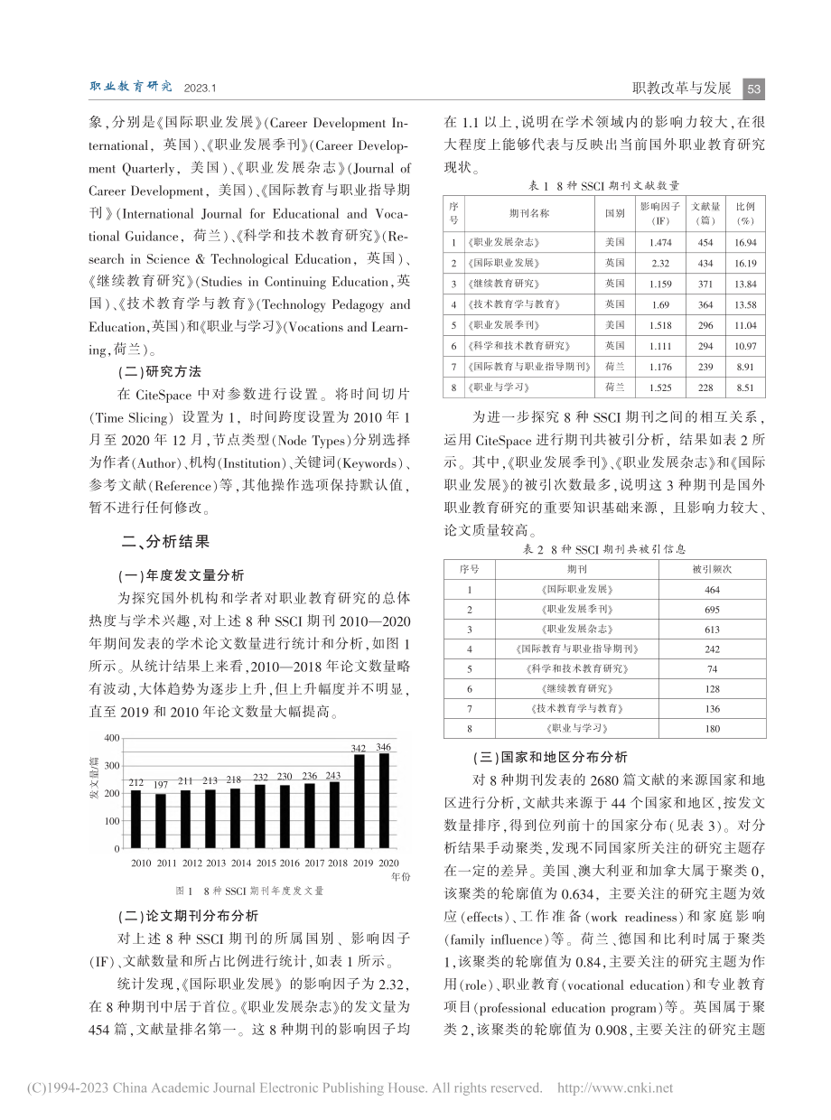 基于SSCI期刊的职业教育研究现状的可视化分析_柳超.pdf_第2页