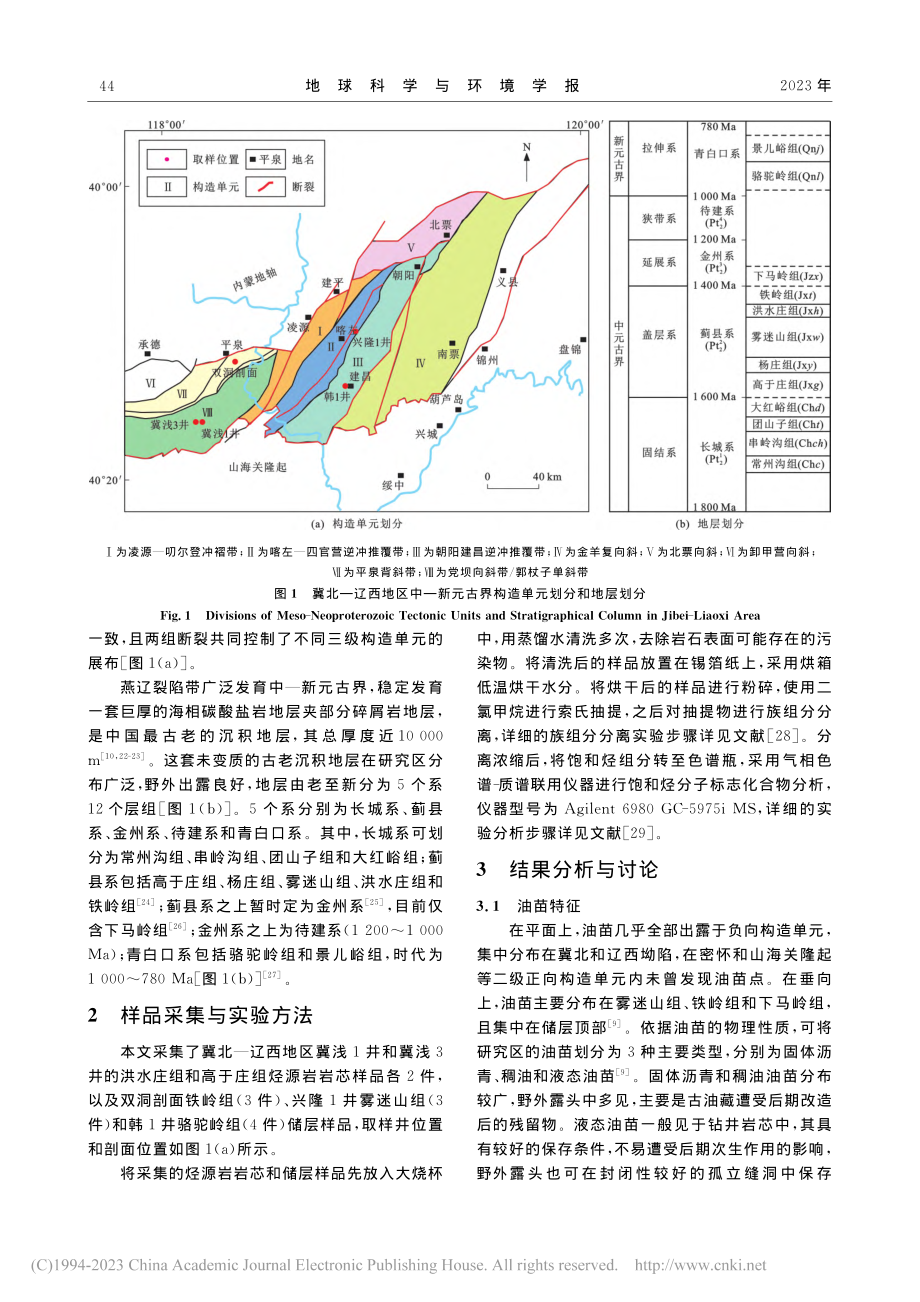 冀北—辽西地区中—新元古界古油藏的油气来源及成藏特征_张剑锋.pdf_第3页