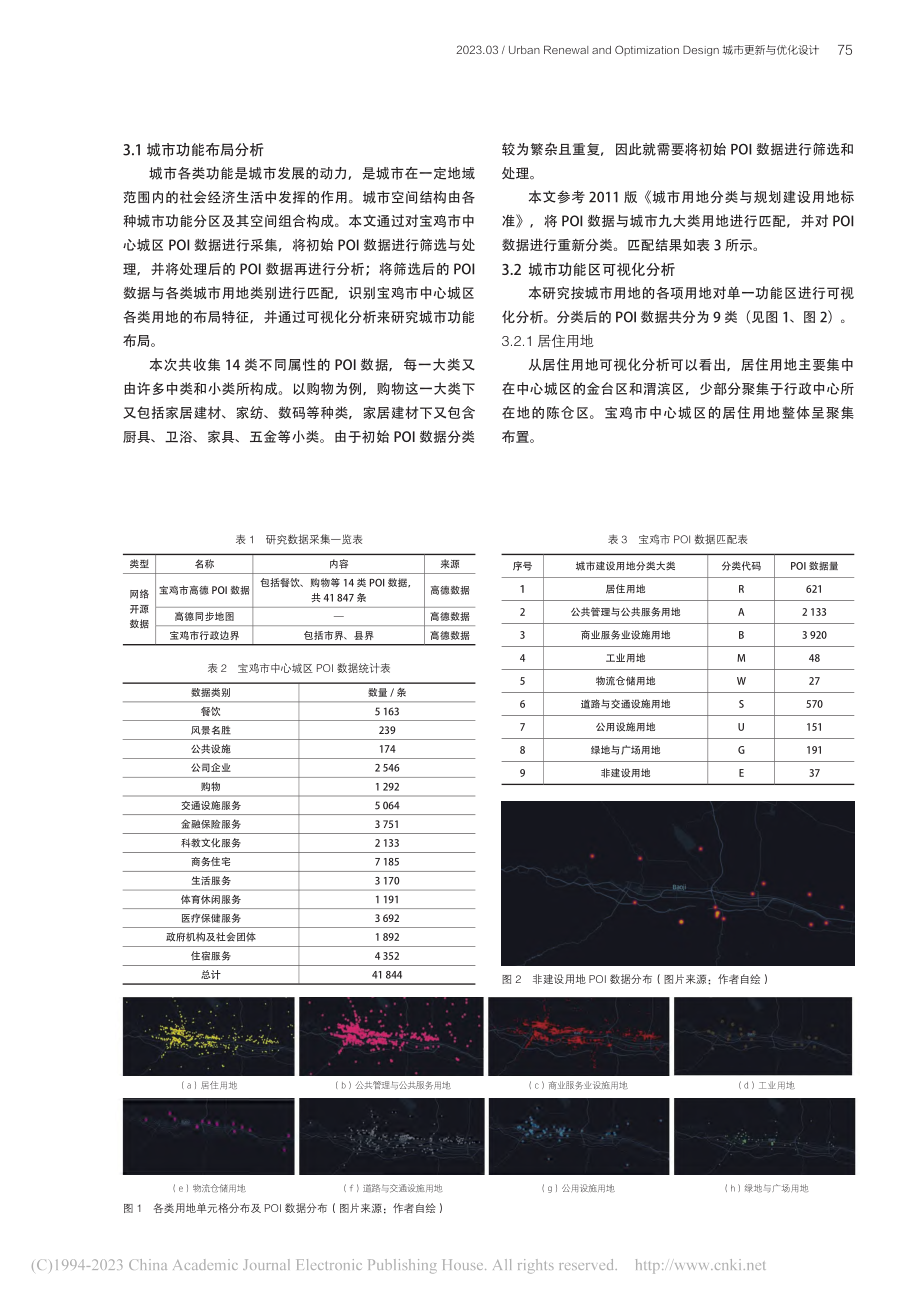 基于POI数据的宝鸡市中心城区空间结构特征研究_雷舒涵.pdf_第2页