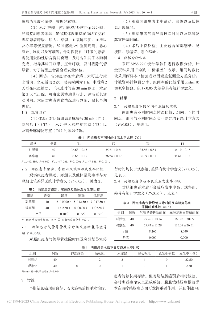 基于ERAS理念的手术室护...腹腔镜结肠癌根治术中的应用_刘庆荣.pdf_第3页