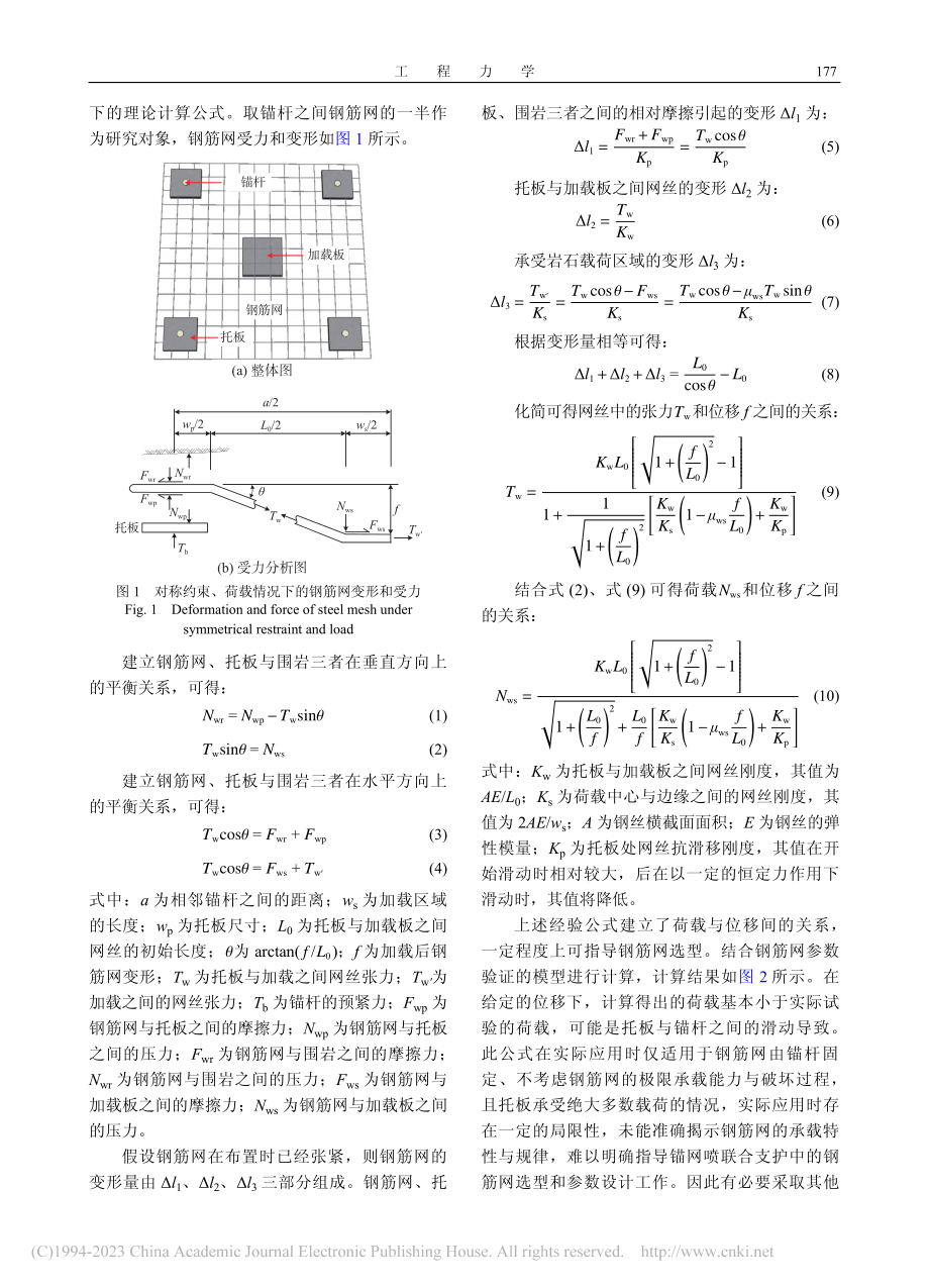 考虑承载-破坏全过程的钢筋网力学行为分析与预测_孙克国.pdf_第3页