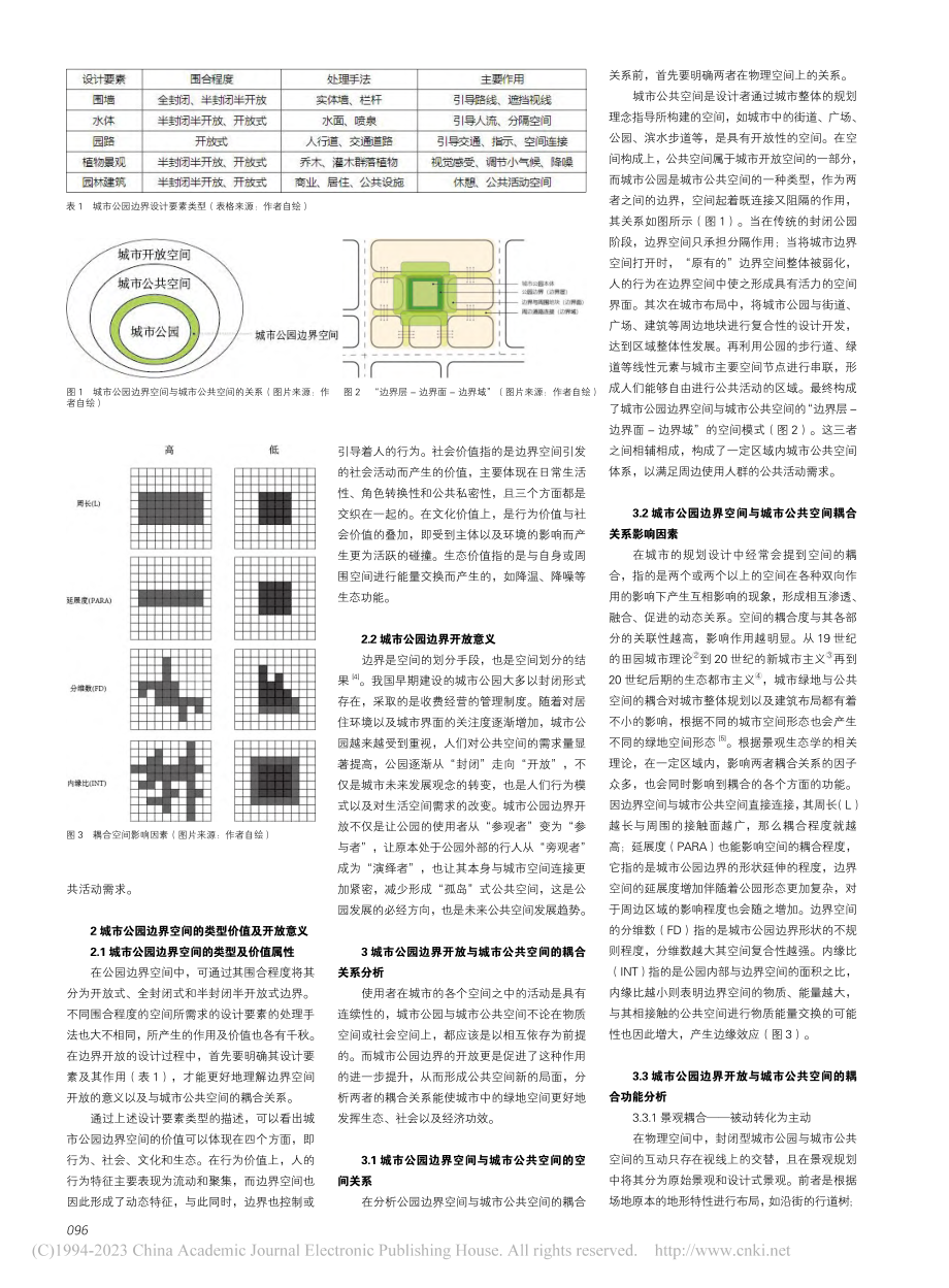 论城市公园边界空间开放与城市公共空间的耦合关系_陈翔.pdf_第2页