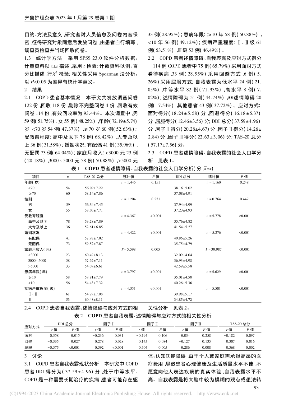 老年慢性阻塞性肺疾病患者自...障碍与应对方式的相关性分析_于淼.pdf_第2页