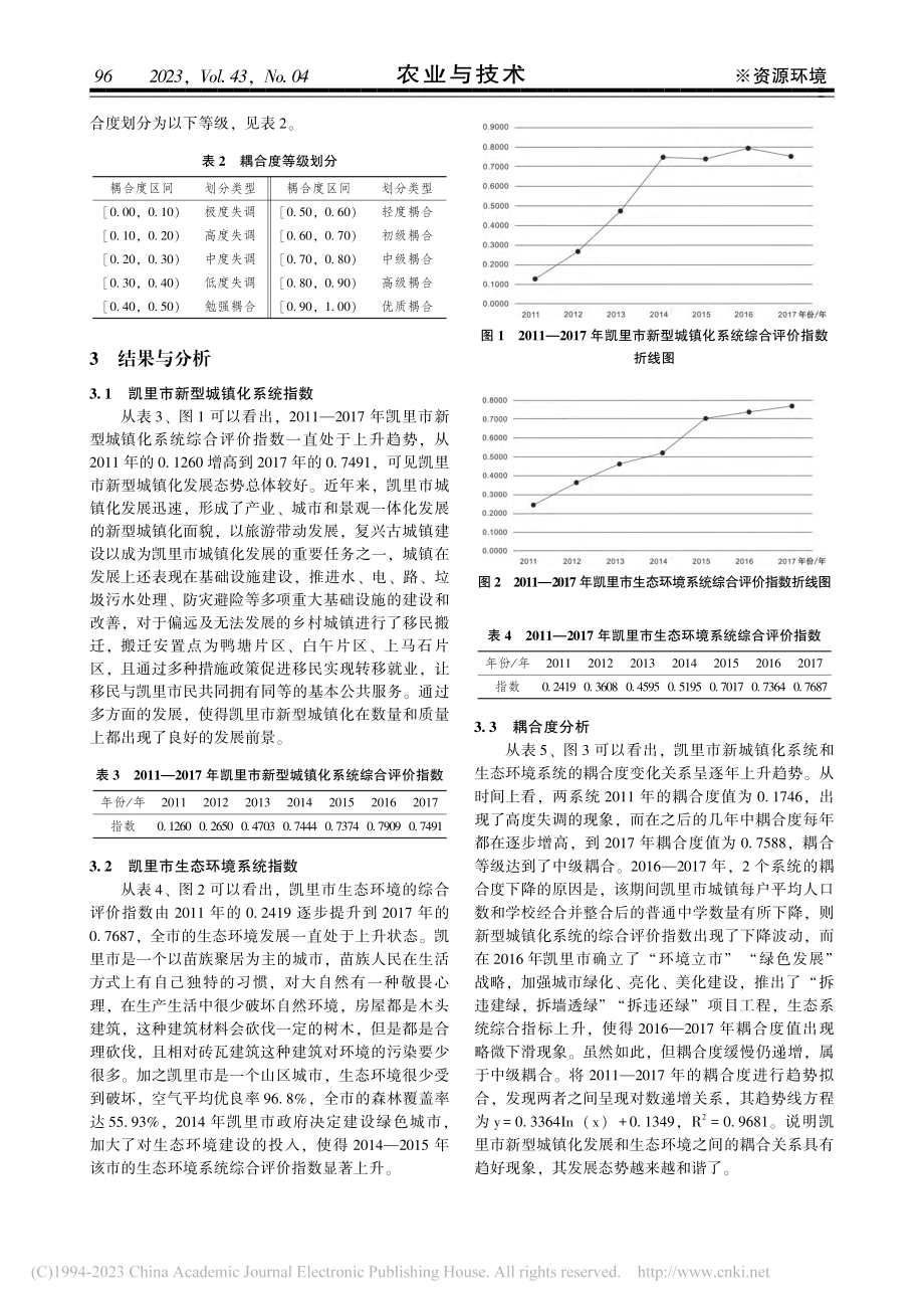 凯里市新型城镇化与生态环境的耦合关系研究_张春长.pdf_第3页