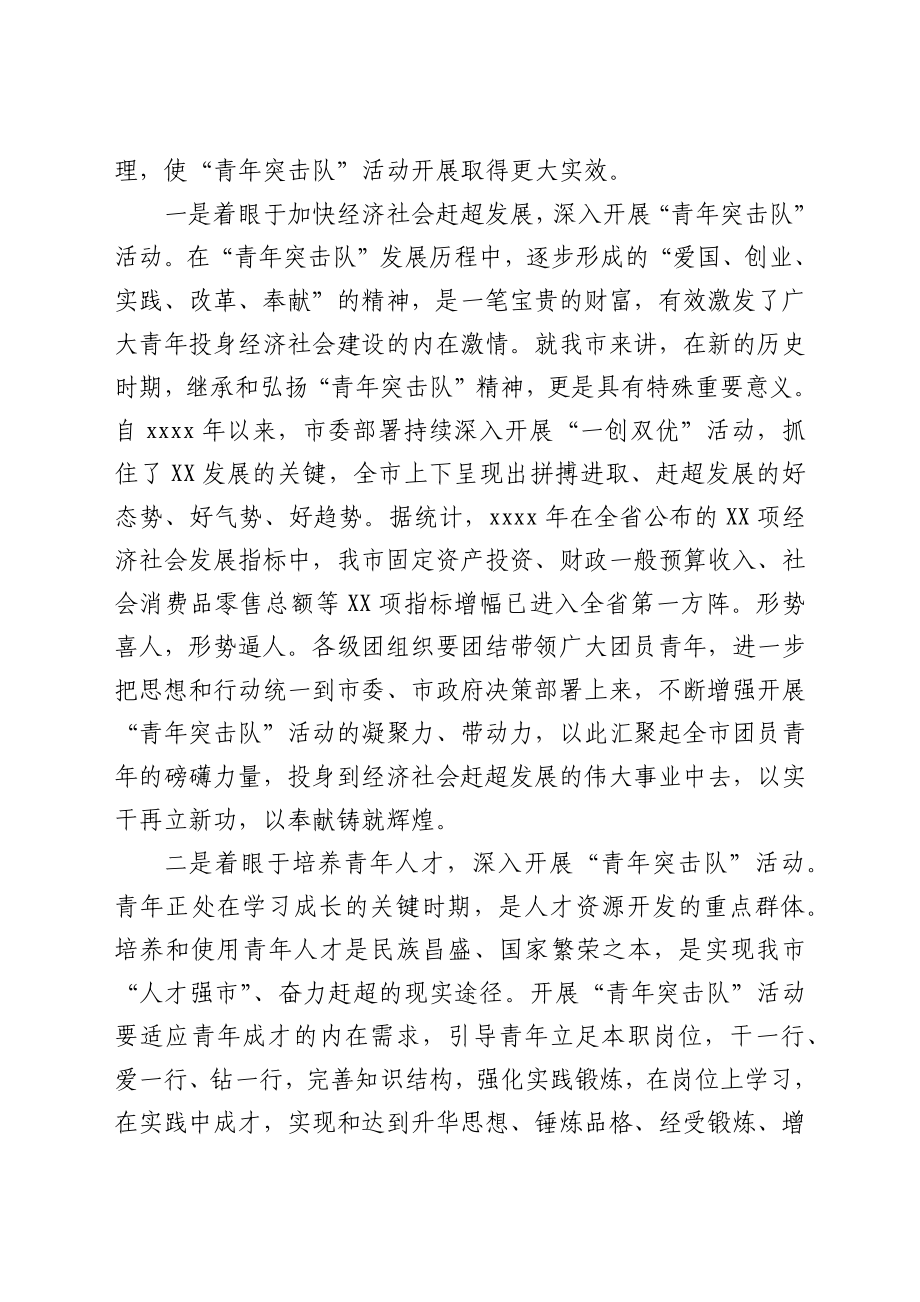 在市青年突击队誓师大会上的讲话.docx_第2页