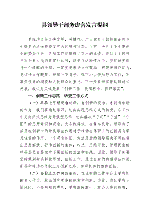 县领导干部务虚会发言提纲.docx