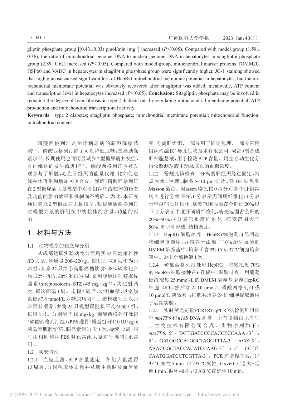 磷酸西格列汀调控2型糖尿病...细胞线粒体稳态和功能的研究_卢迪.pdf_第2页