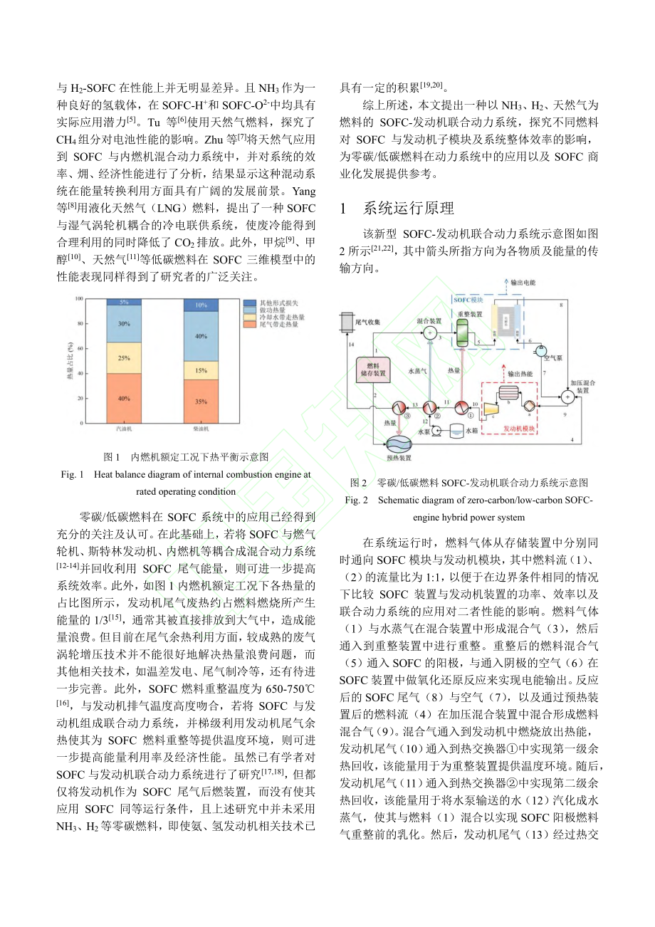 零碳_低碳燃料SOFC-发动机联合动力系统热力学分析_马万达.pdf_第3页