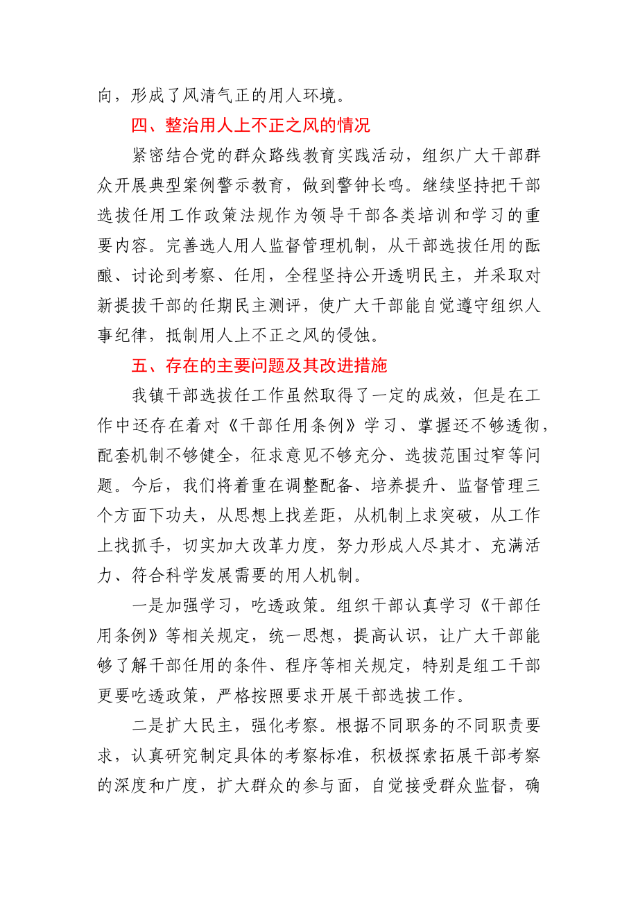 乡镇党委干部选拔任用一报告两评议工作报告.docx_第3页