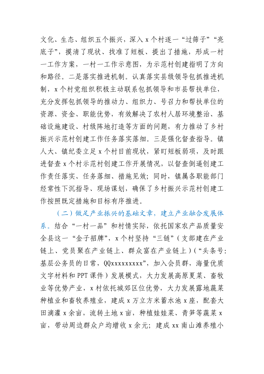 乡村振兴示范村创建工作总结（乡镇）.docx_第2页