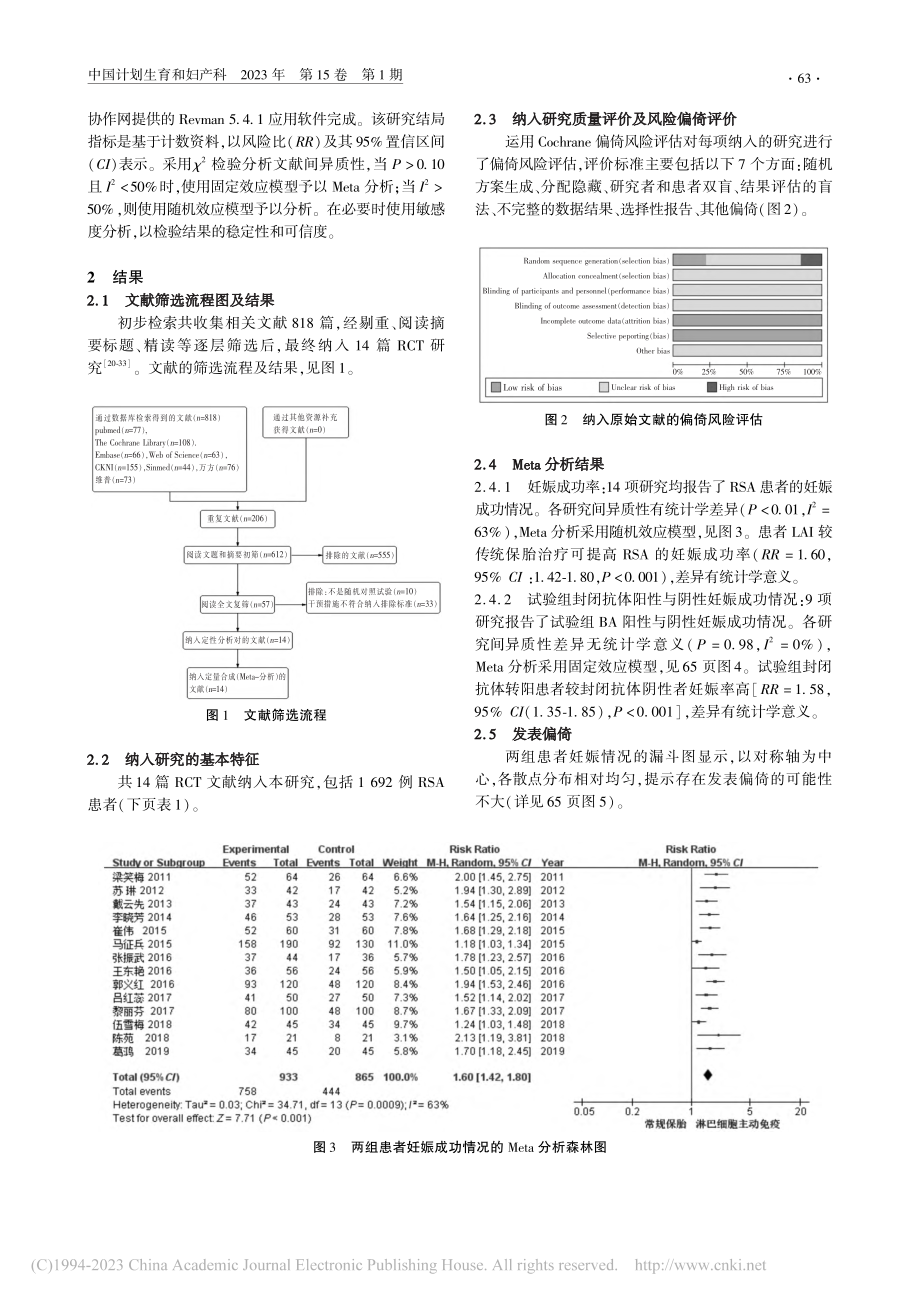 淋巴细胞主动免疫和传统保胎...流产患者疗效的Meta分析_赵秀梅.pdf_第3页