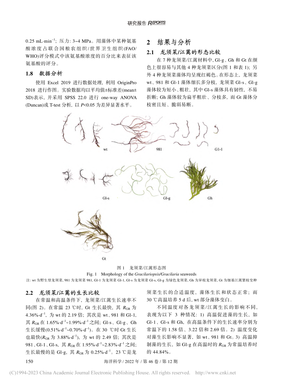 龙须菜(Gracilari...ia)的生长和种质特性分析_宣雯燕.pdf_第3页