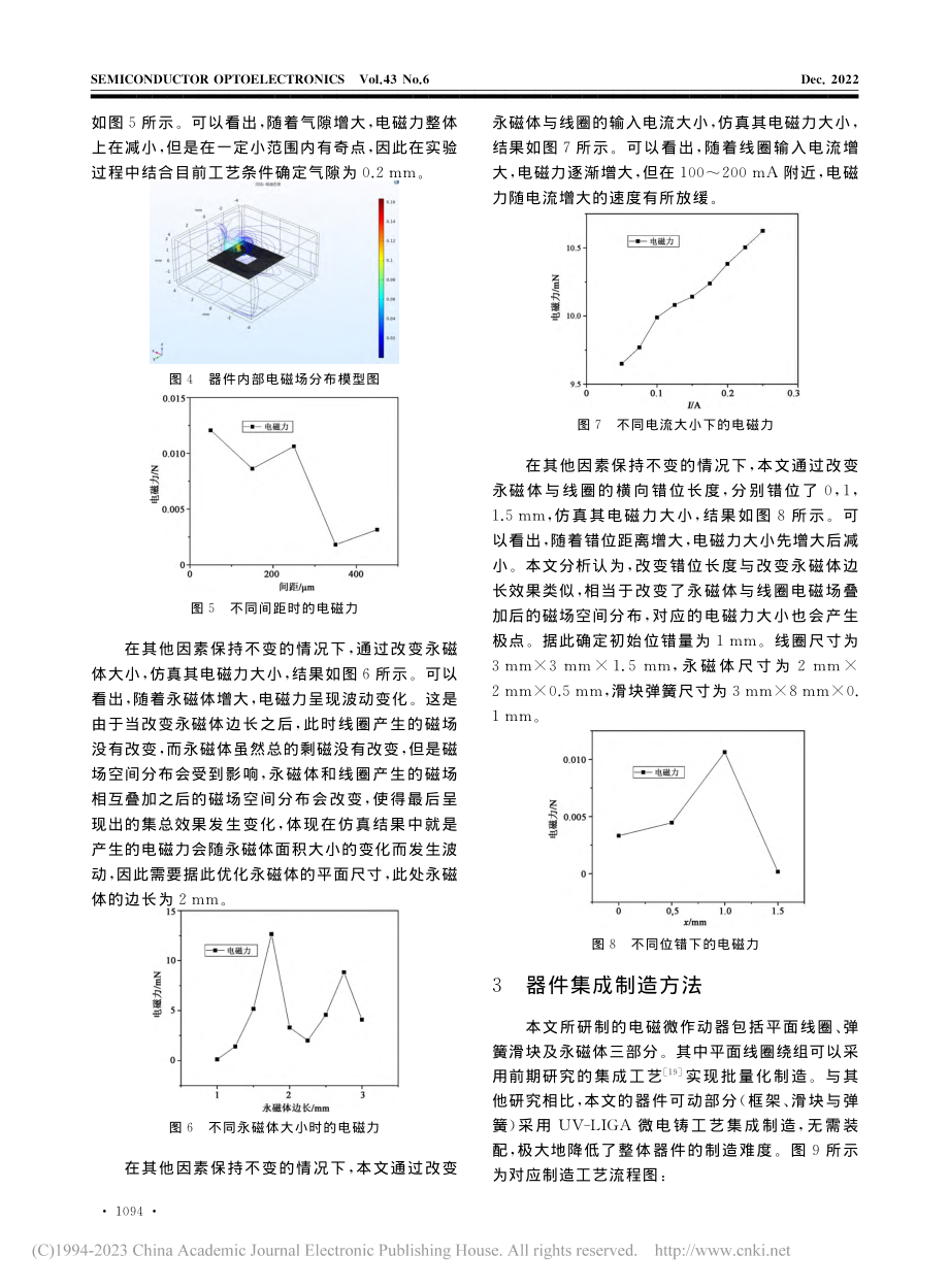 可集成制造的平面型电磁直线作动器研究_武强.pdf_第3页