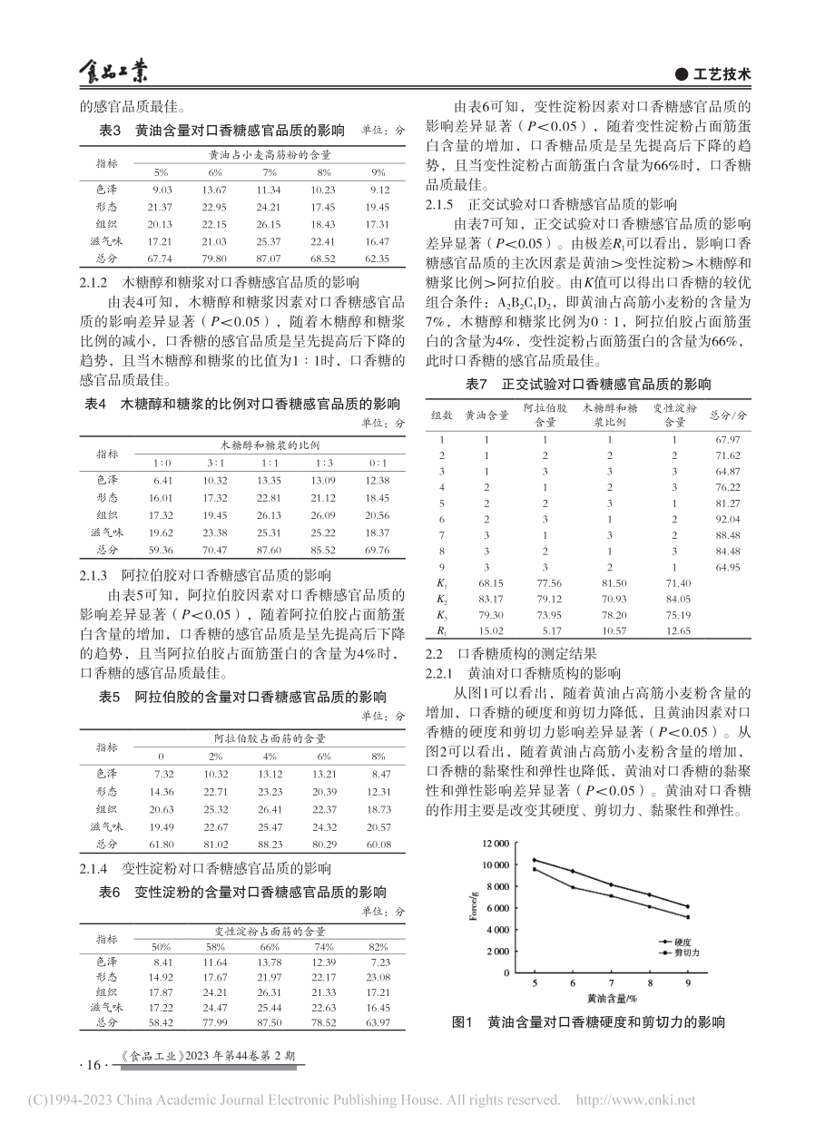 可食性面筋蛋白口香糖工艺优化_姚振松.pdf_第3页