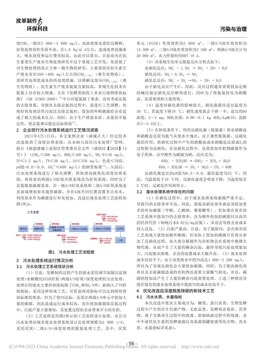 抗生素类制药废水总氮降解工艺优化研究_姚武松.pdf_第2页